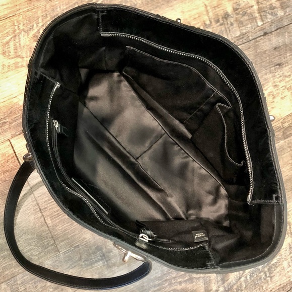 COACH⚡️Auth Cs Inlaid Pattern Leather Tote Bag - Picture 7 of 13